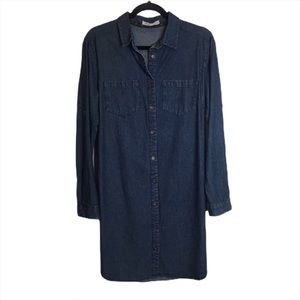 Hint of Mint Denim Jean Dress Comfy loose belted